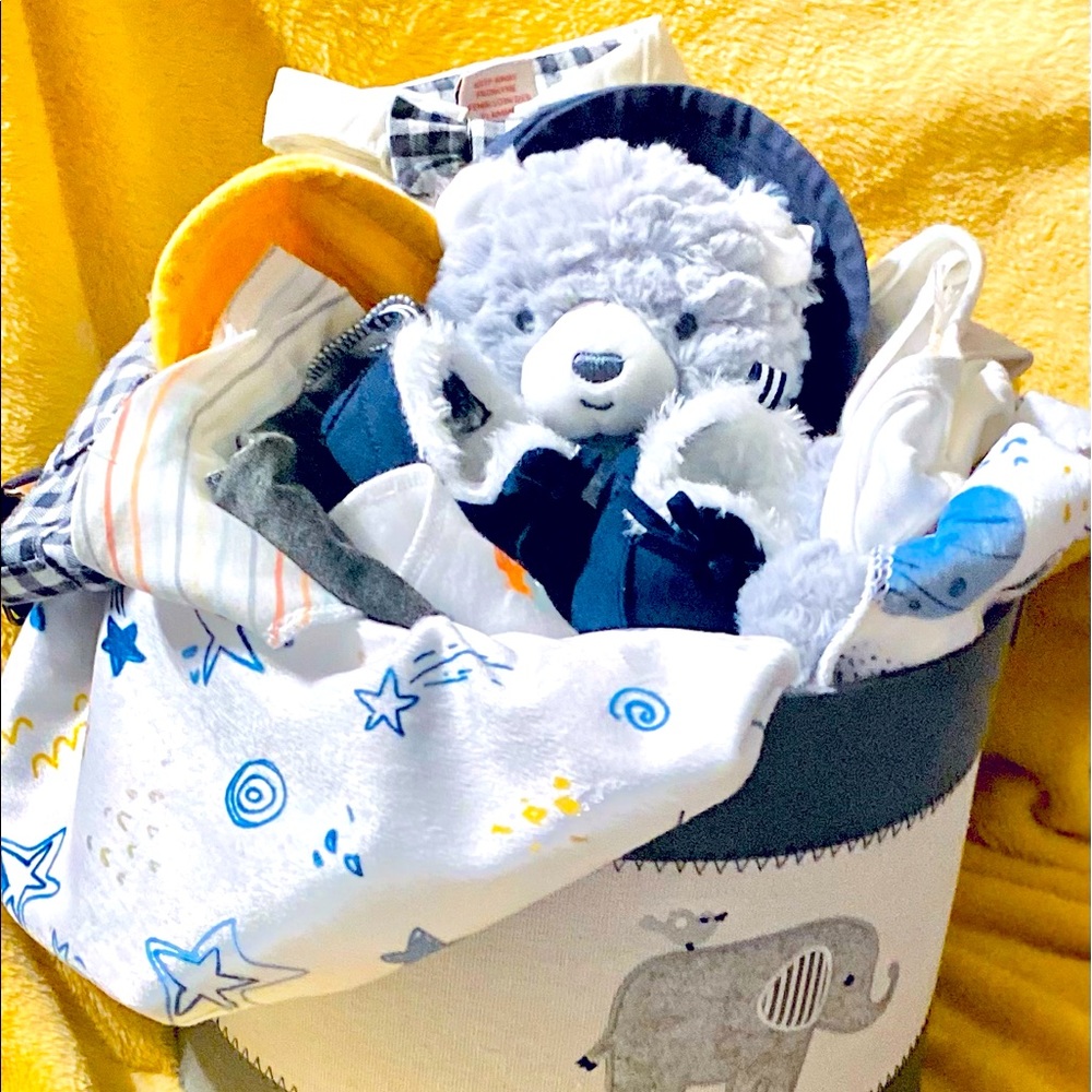 Baby boy gift basket